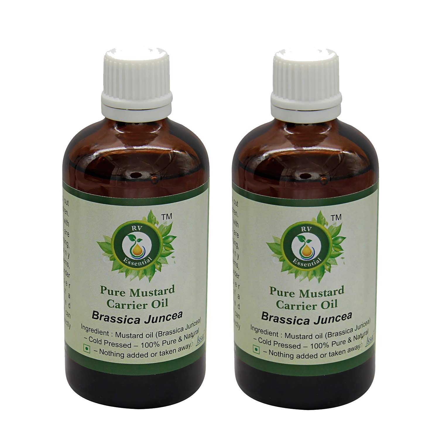 Mustard Oil | Brassica Juncea | Mustard Seed Oil | Unrefined | For Hair Growth | For Skin | For Massage | 100% Pure Natural | Cold Pressed | 100ml+100ml | Pack of Two By R V Essential (B07VCSDFK9) Amazon Price History, Amazon Price Tracker