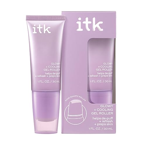 ITK Hydrating Glow Roller Face Serum with Niacinamide and Peptides,
