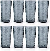 Vista 8 de KX-WARE Vasos altos de acrílico de 18 onzas, juego de 8, tazón de plástico, color negro