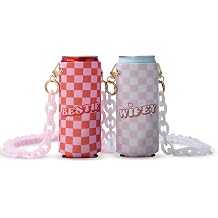 Checkered Slim Can Coolers Bachelorette Party Favors I Bachelorette Party Slim Can Cooler Holders Bridesmaid Slim Can Compatible I 10 pack