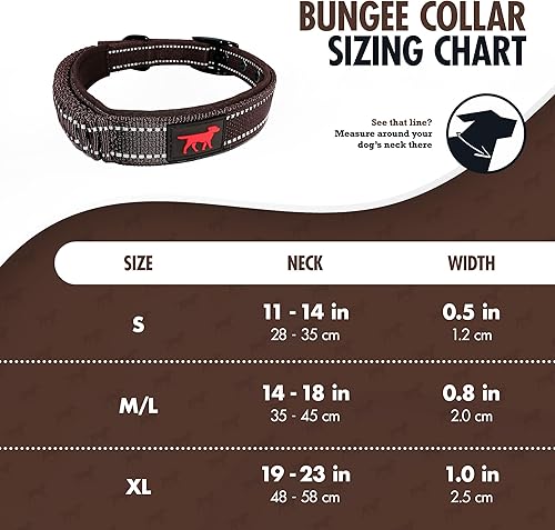 Miniatura 2 de Tuff Pupper Collar resistente con asa para perro Collar de nailon balístico resistente Collar de perro reflectante acolchado con accesorios de