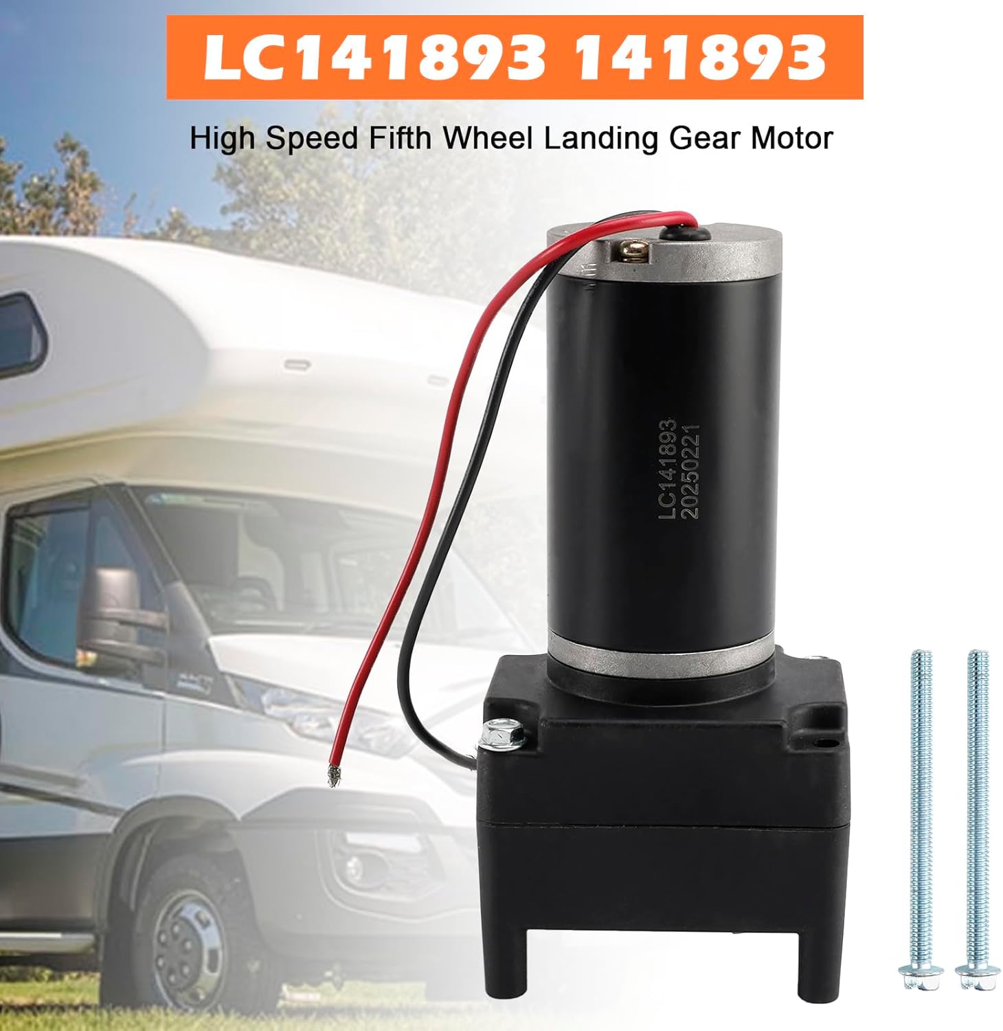High Speed Fifth Wheel Landing Gear Motor LC141893 Fit for Lippert Tuson 141893 and other similar 5th Wheel RV Landing Gear Systems