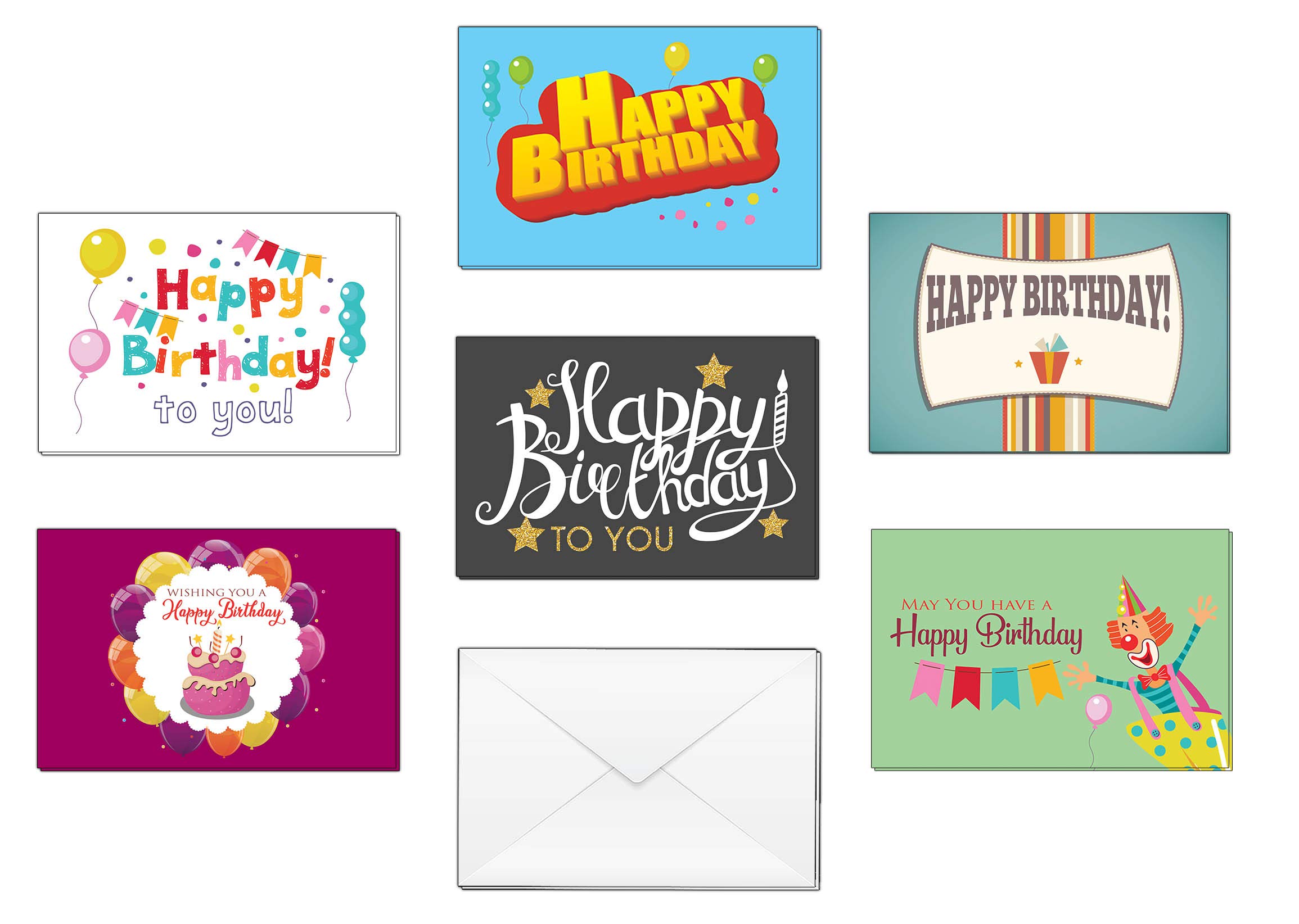 Amazon.com : Creanoso Children Birthday Note Cards (12-Pack) – Premium  Quality Set – Greetings Gift Card Set Tokens For Boys, Girls, Teens, Kids,  Men, Women – Six Design Card Pack : Office Products