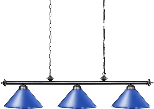 Wellmet Luz de mesa de piscina de 3 luces para sala de juegos, mesas de 7 pies, 8 pies, 9 pies, luz de cocina vintage para cueva de hombre, cocina,