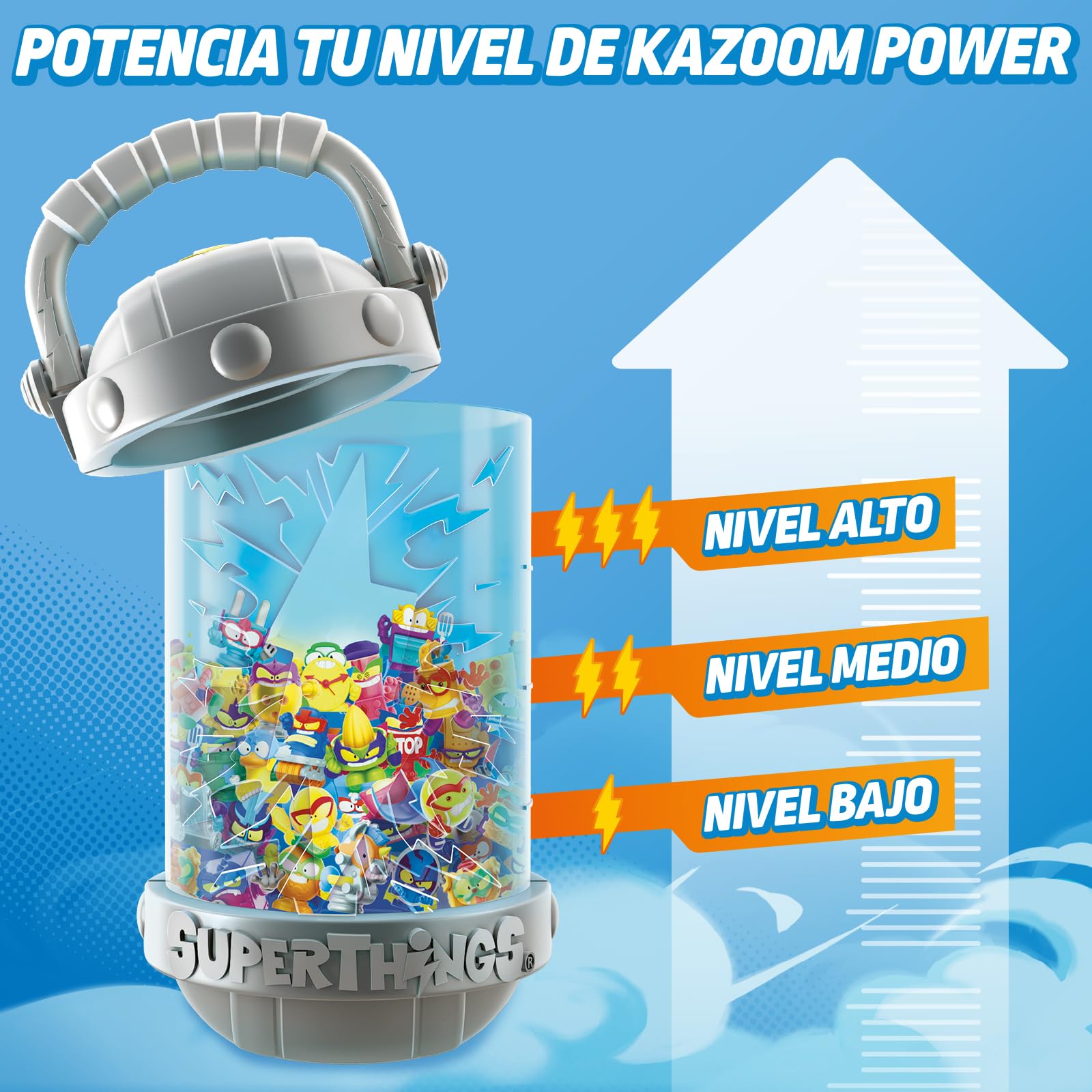 SUPERTHINGS KAZOOM Power – Carry Case. Cápsula en Forma de Kazoom para Transportar y almacenar Tus Superthings. Incluye 1 Carry Case, 8 Figuras Sorpresa, 1 Hideout y 1 Megajet — view 8