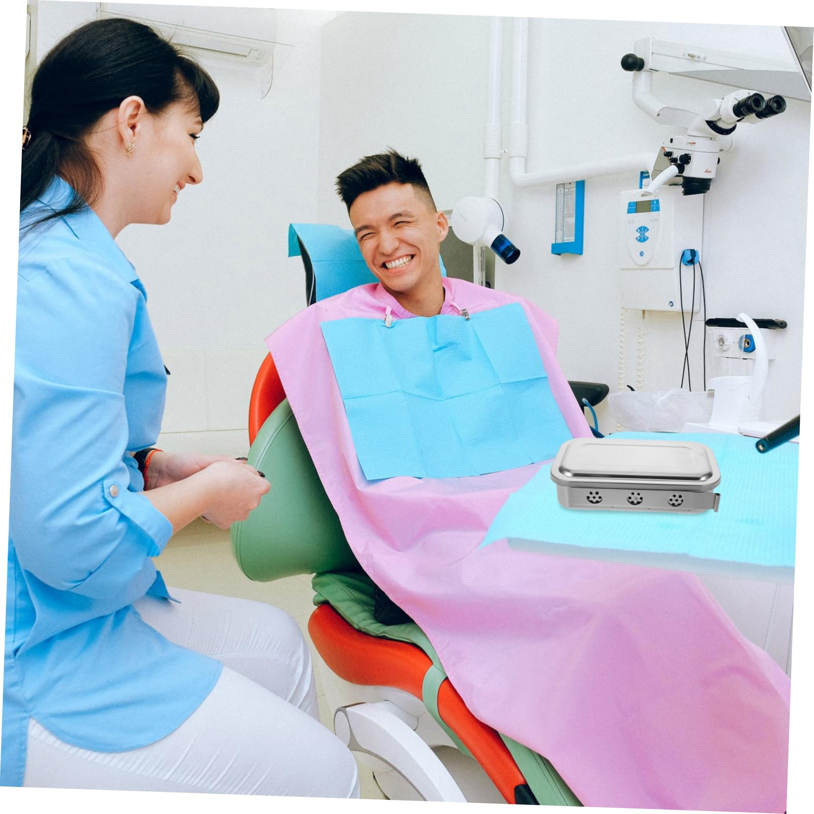 PRETYZOOM 5 Piezas Bandeja de Acero Inoxidable para Instrumentos Quirúrgicos con Tapa y Opciones Perforada o Maciza Resistente y Segura para Médica Hospitales y Clínicas
