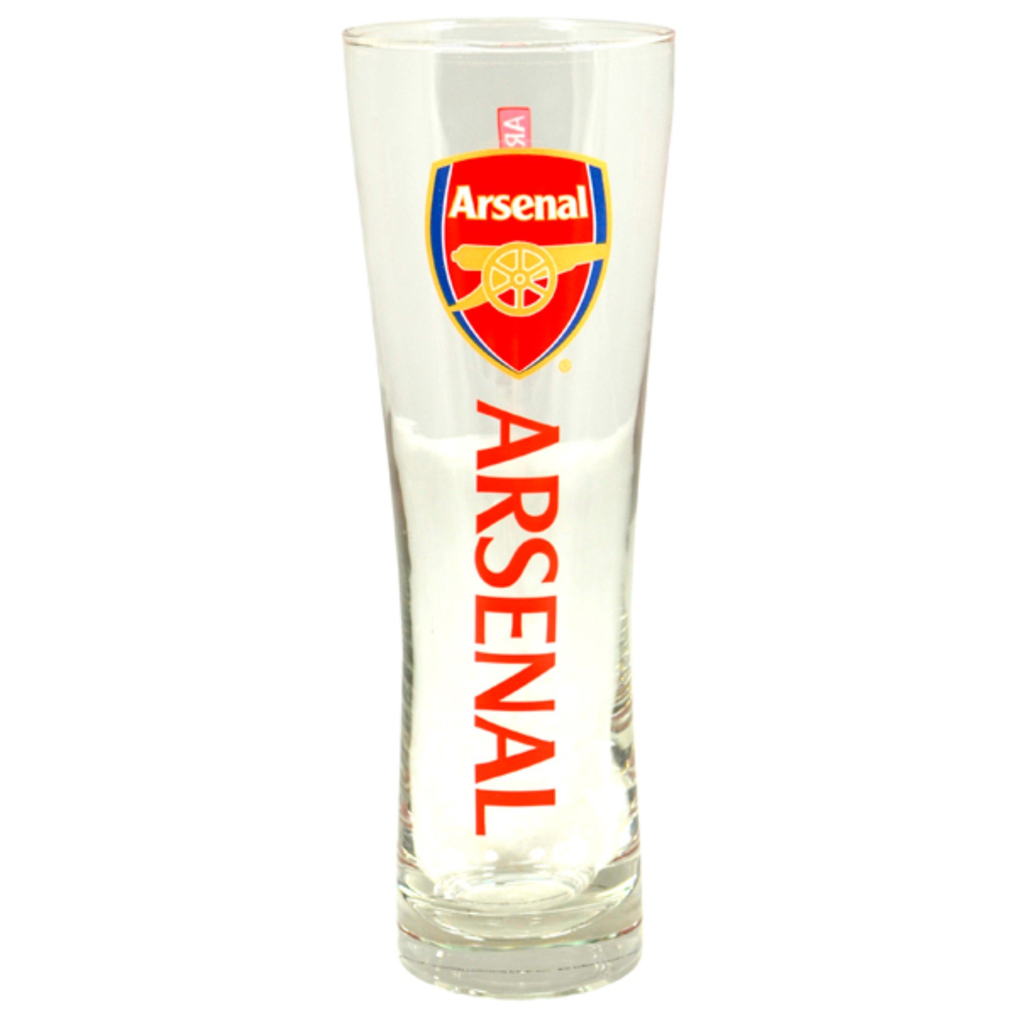 Arsenal FC Official Wordmark Soccer Crest Peroni Pint Glass (One Size) (Clear)
