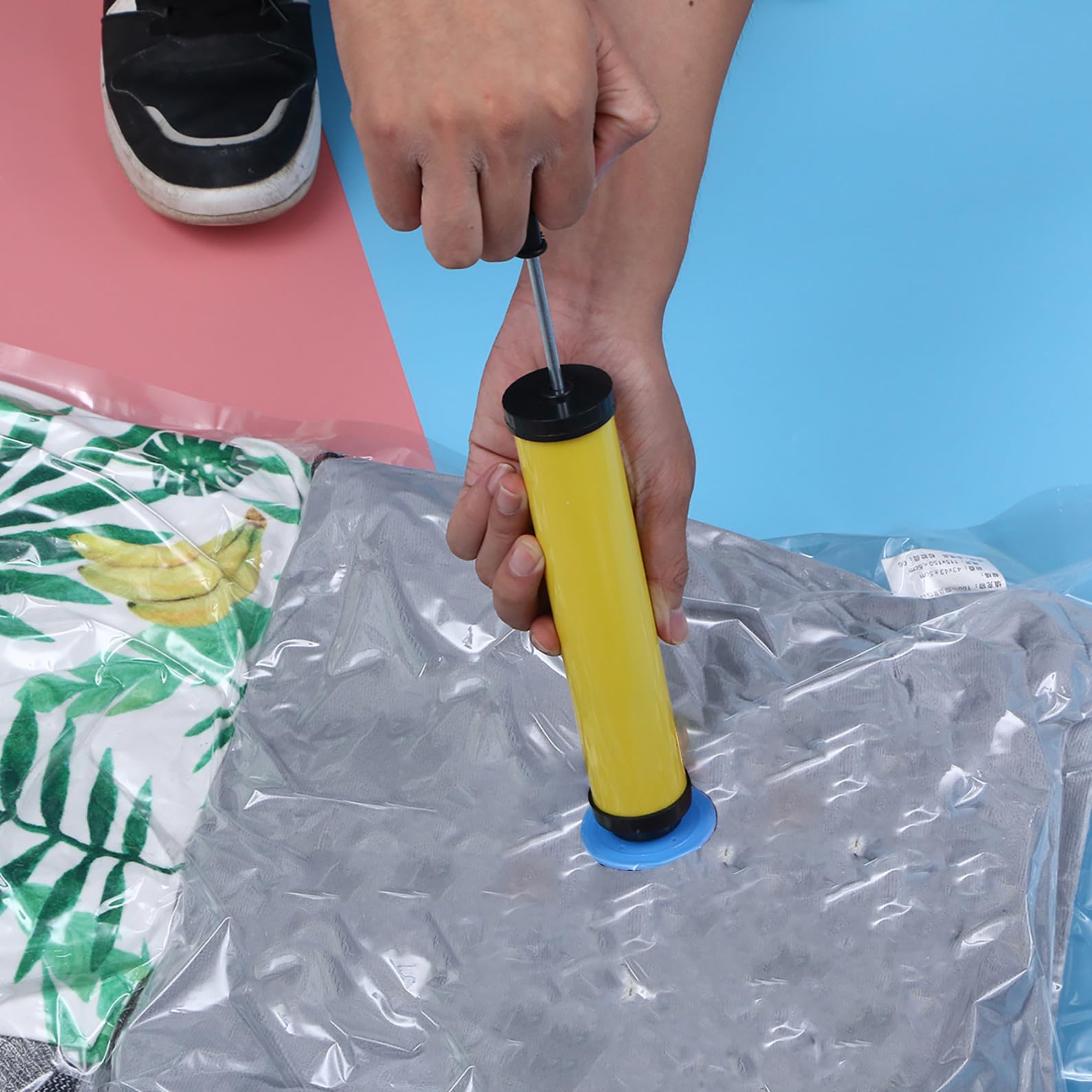 PRETYZOOM 10pezzi Sacchetti Sottovuoto Compressione Per Abbigliamento e Trapunte Con Pompa Inclusa Organizzatori Per e Resistente