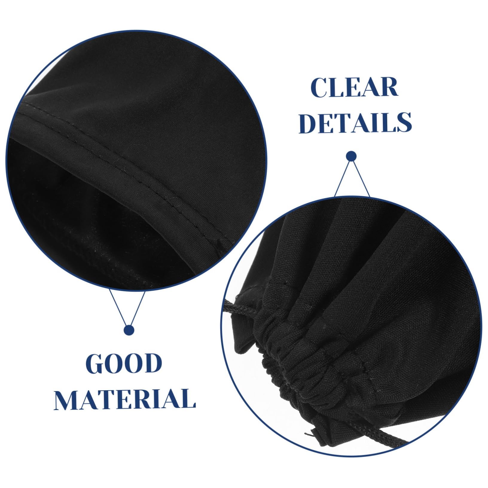 WOONEKY 10pièces Pochette Ski Microfibre Souple Anti-Rayures pour Lunettes Snowboard Masques Et Lentilles Noir