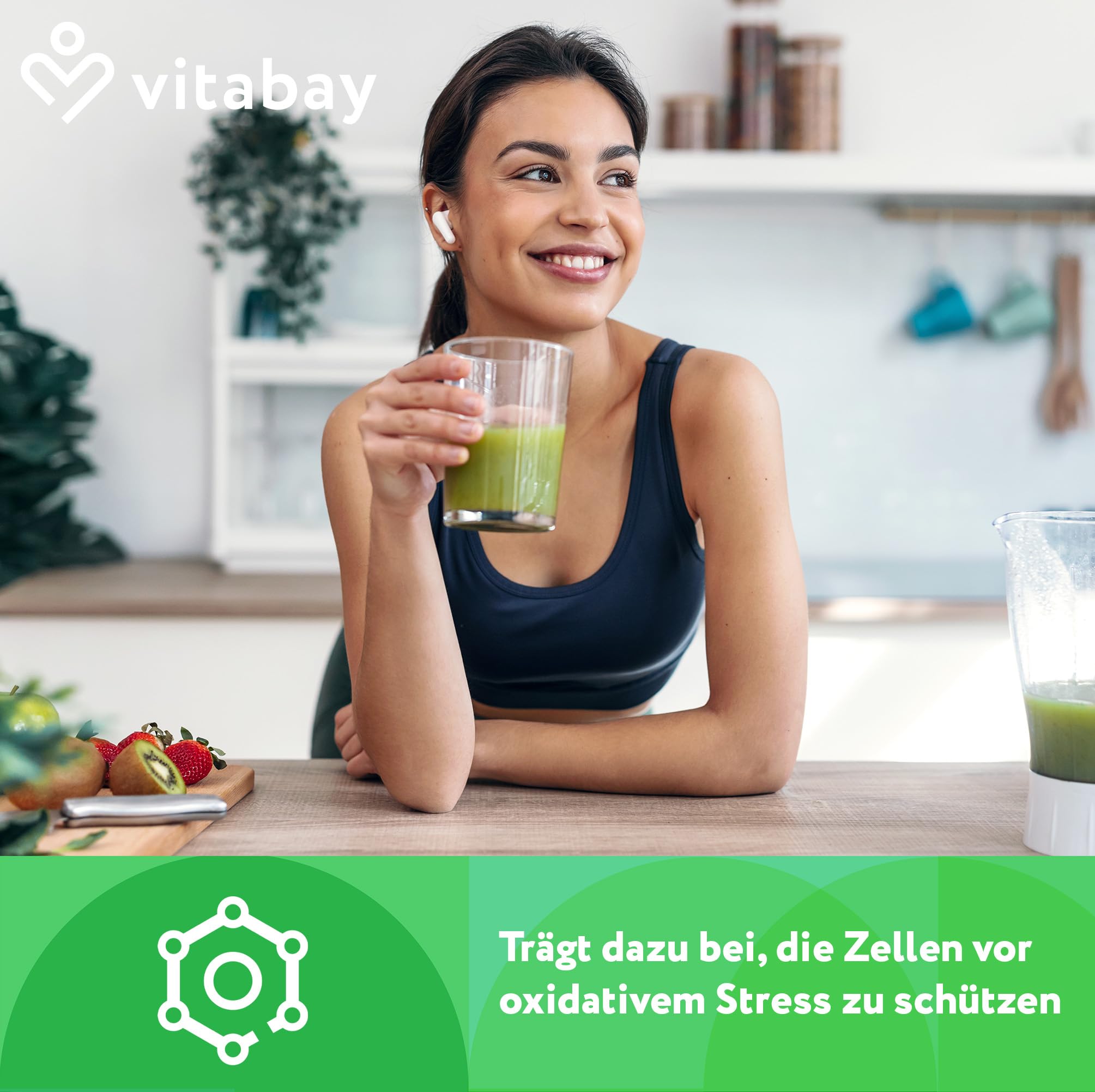 Vitabay Vitamin E 600 I.E. Depot – 200 vegane Softgel Kapseln – natürliches D-Alpha-Tocopherol – hochdosiert – schützt die Zellen vor oxidativem Stress – laborgeprüft – 12 Monate Vorrat