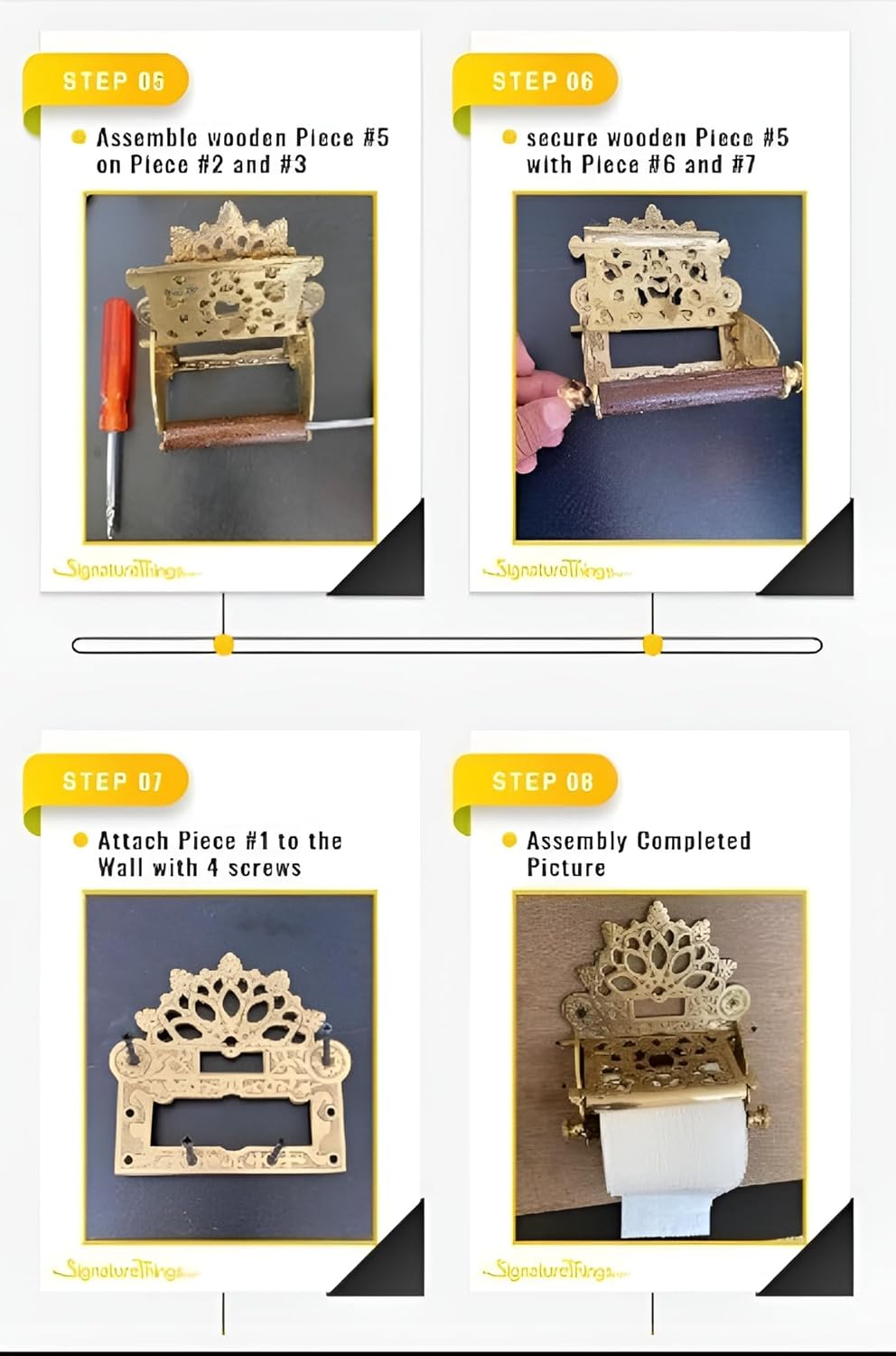 Brass Antique Victorian Toilet Paper Roll Holder – Wall Mounted Vintage Tissue Dispenser, Solid Brass Bathroom Accessory, Retro Victorian Style Hardware