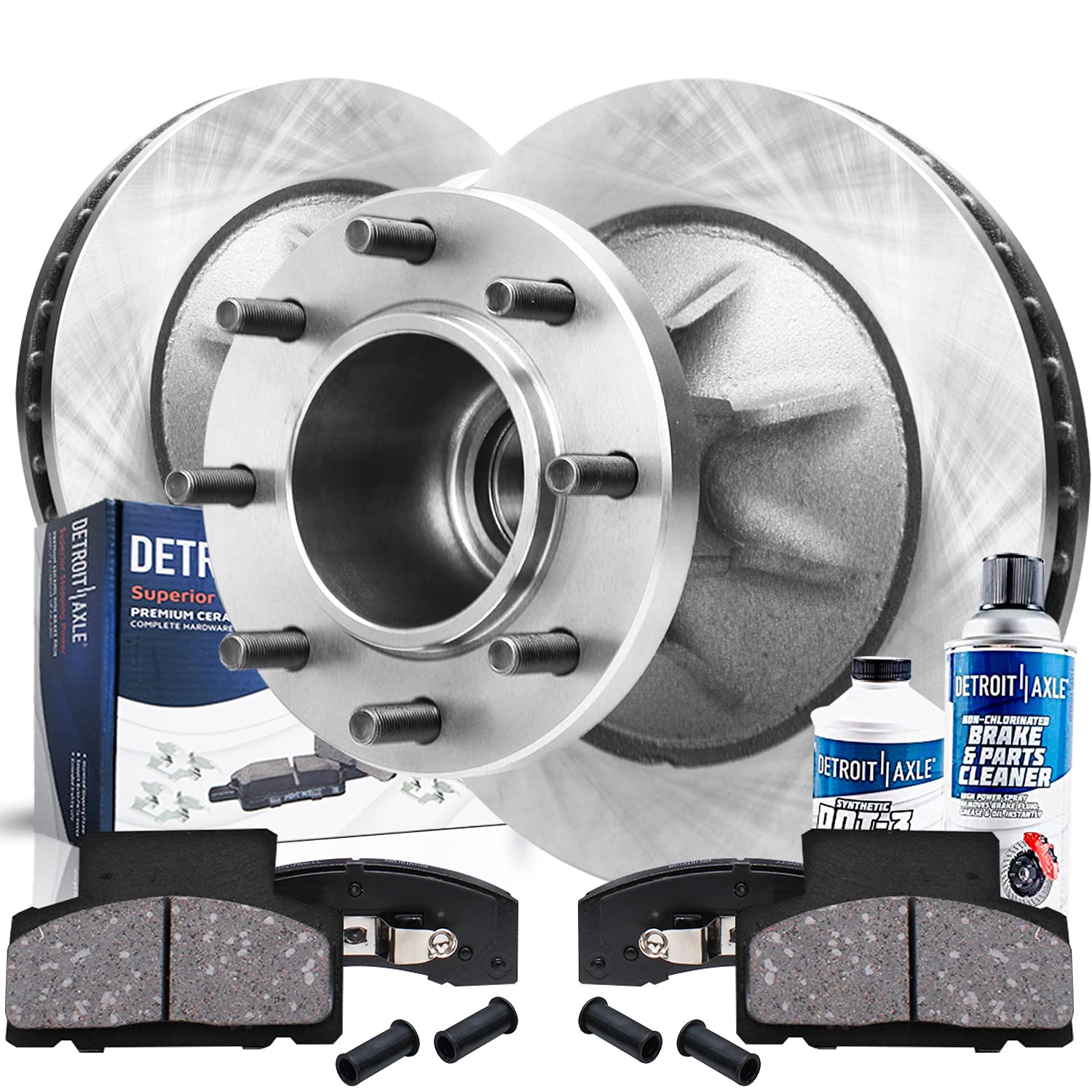 Detroit Axle - Front Brake Kit for DRW 96-00 Chevy GMC Express Savana 3500