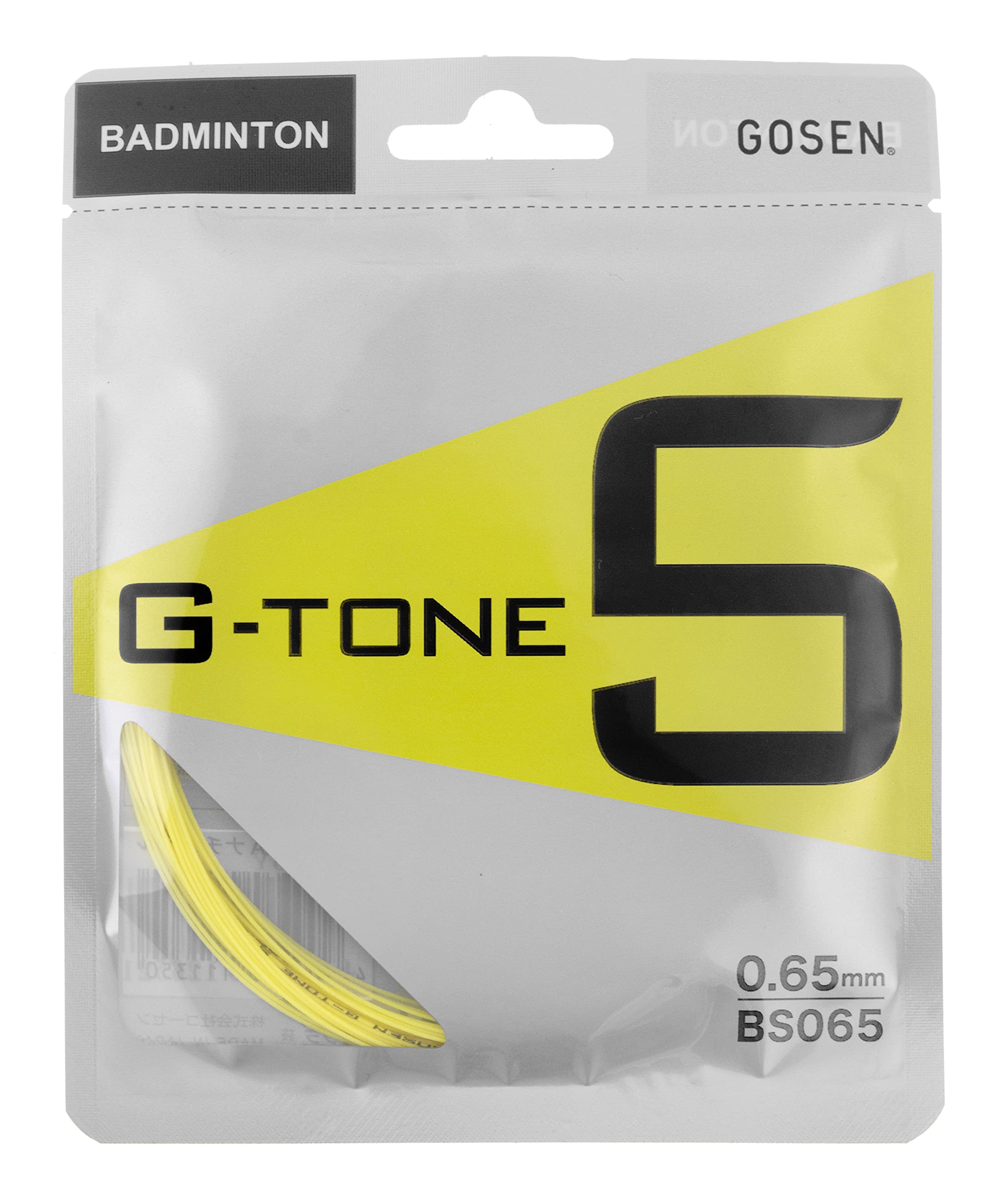 Gosen G-Tone 5 Badminton String Yellow 0.65mm - Made in Japan