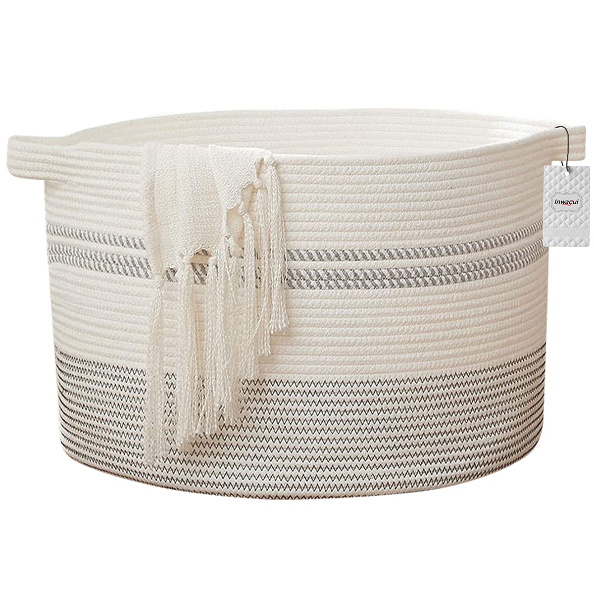 Panier de rangement tissé xxl pour éliminer le désordre au salon
