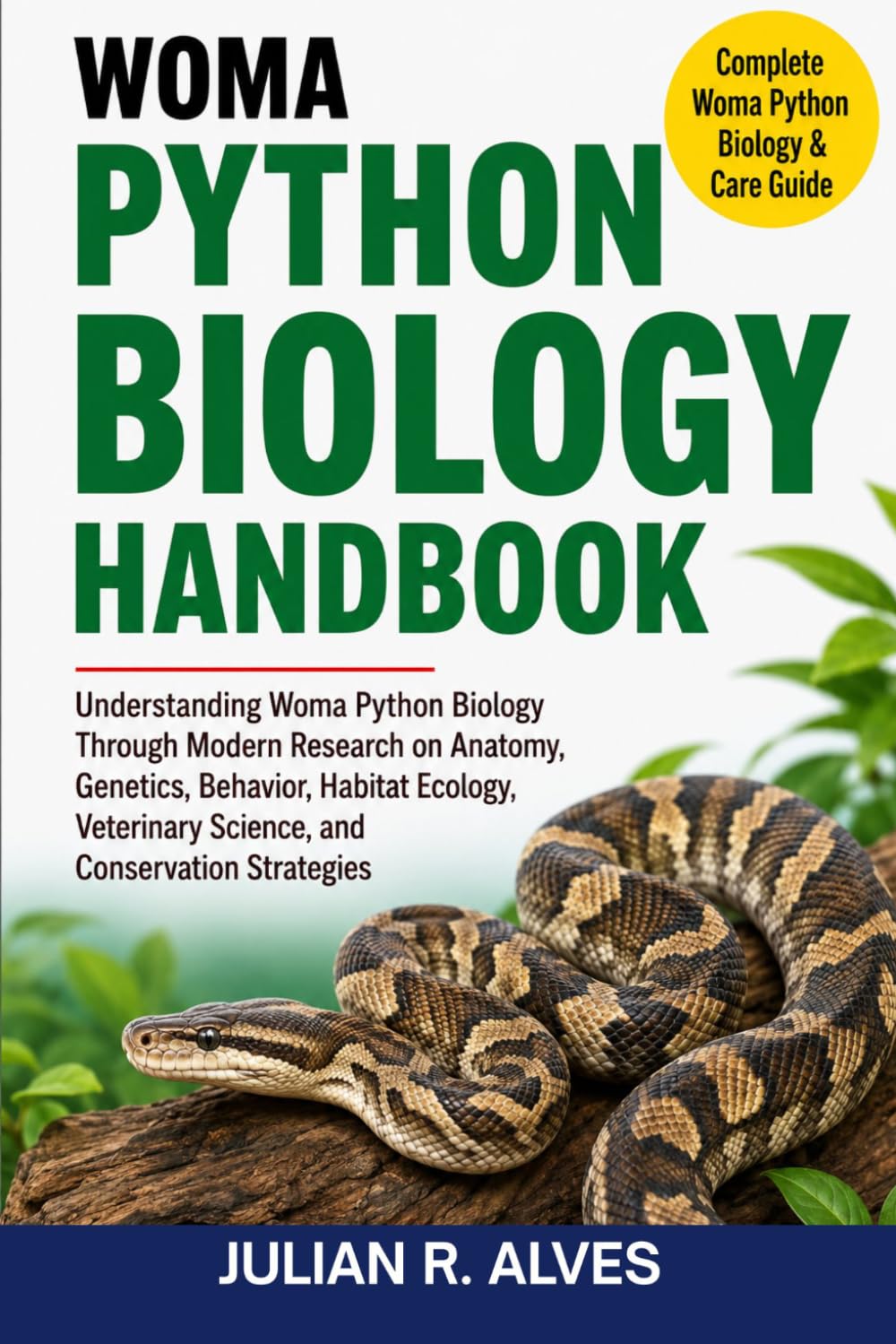 WOMA PYTHON BIOLOGY HANDBOOK: Understanding Woma Python Biology Through Modern Research on Anatomy, Genetics, Behavior, Habitat Ecology, Veterinary Science, and Conservation Strategies
