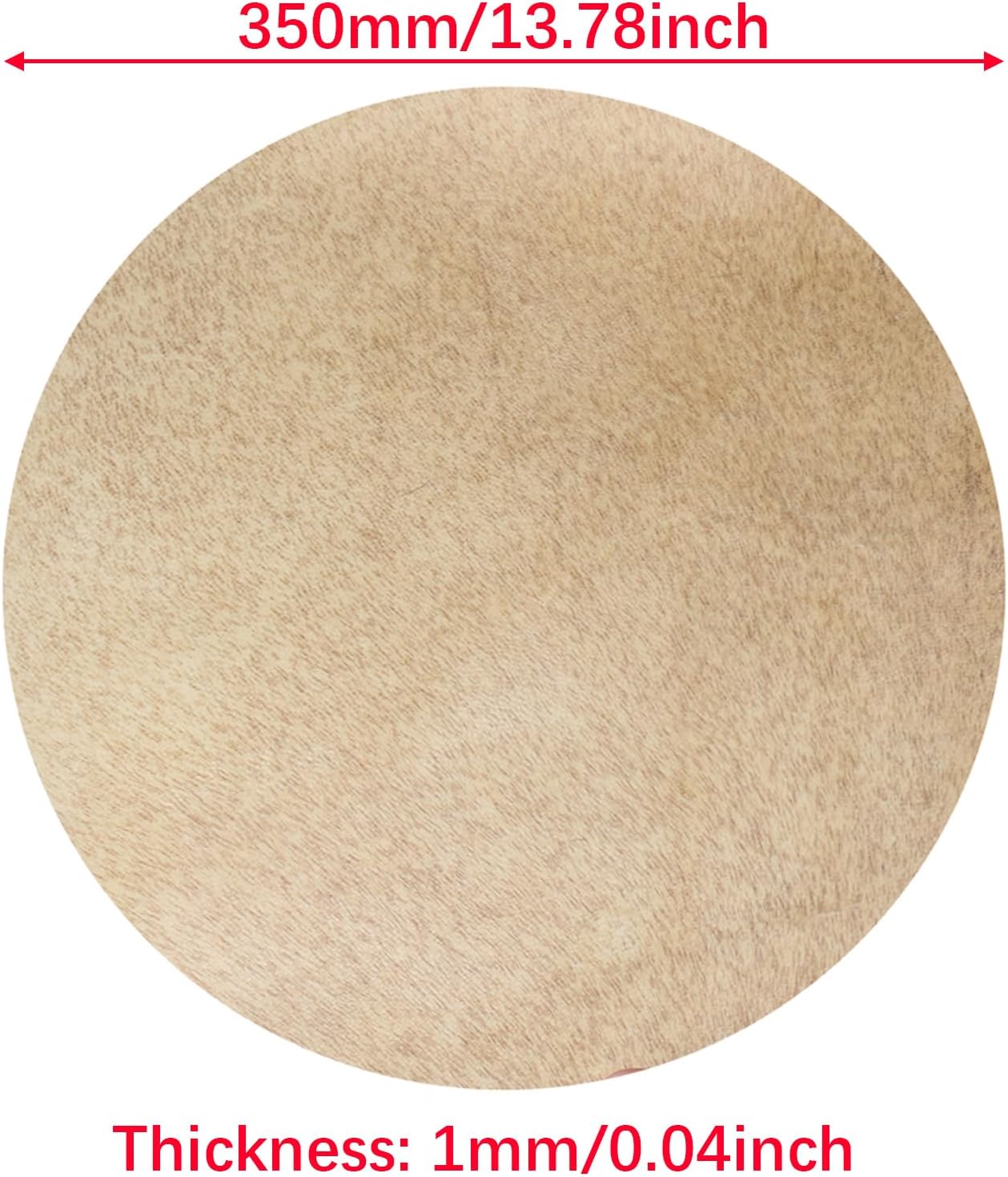 BQLZR 350mm Diameter x 1mm Thickness Yellow Goat Skin Drums Head for 10 Inch African Tambourine Pack of 2