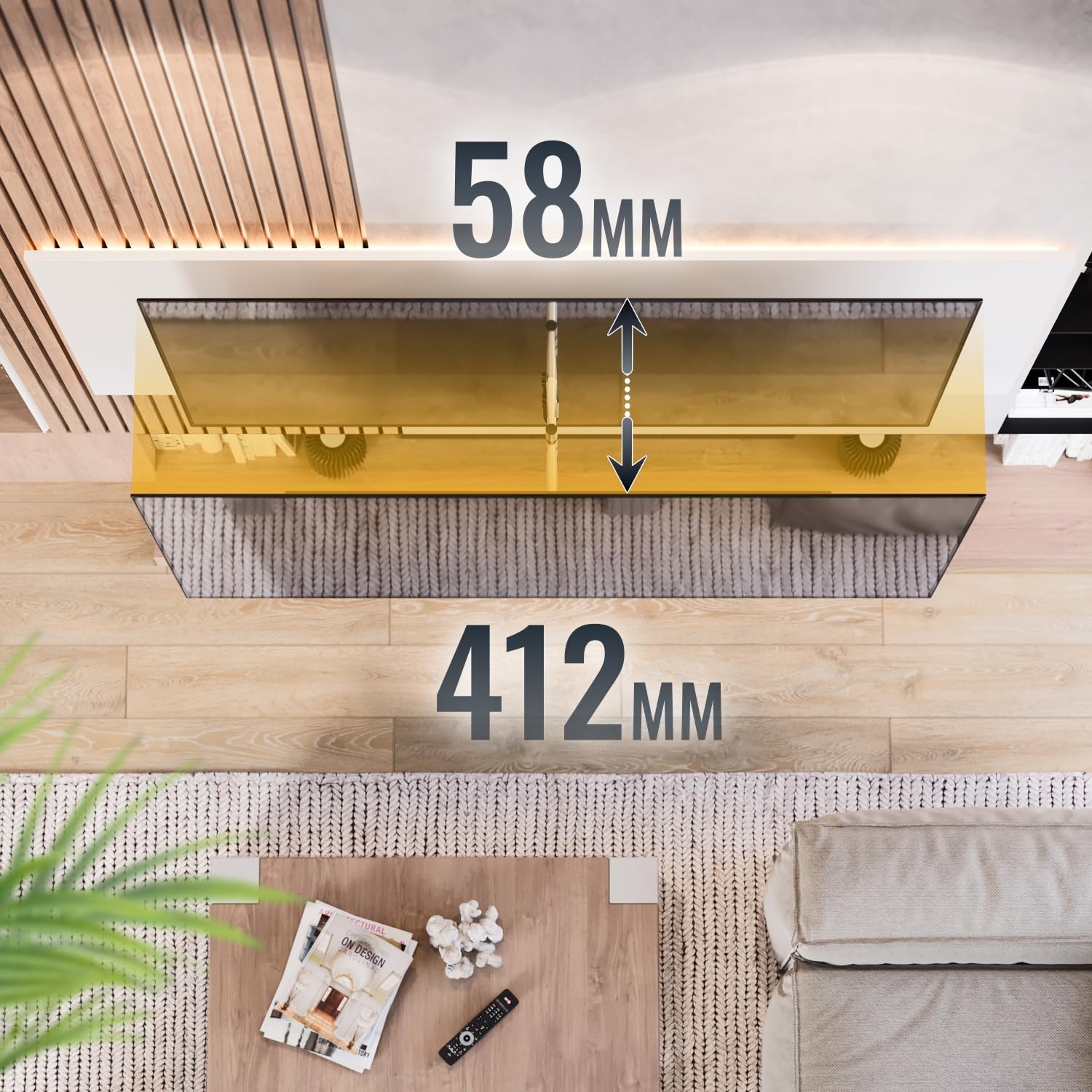 RICOO S3244 Supporto TV da parete Staffa TV 32-55 pollici per 32 55 pollici girevole inclinabile fino a 45 kg max VESA 400x400