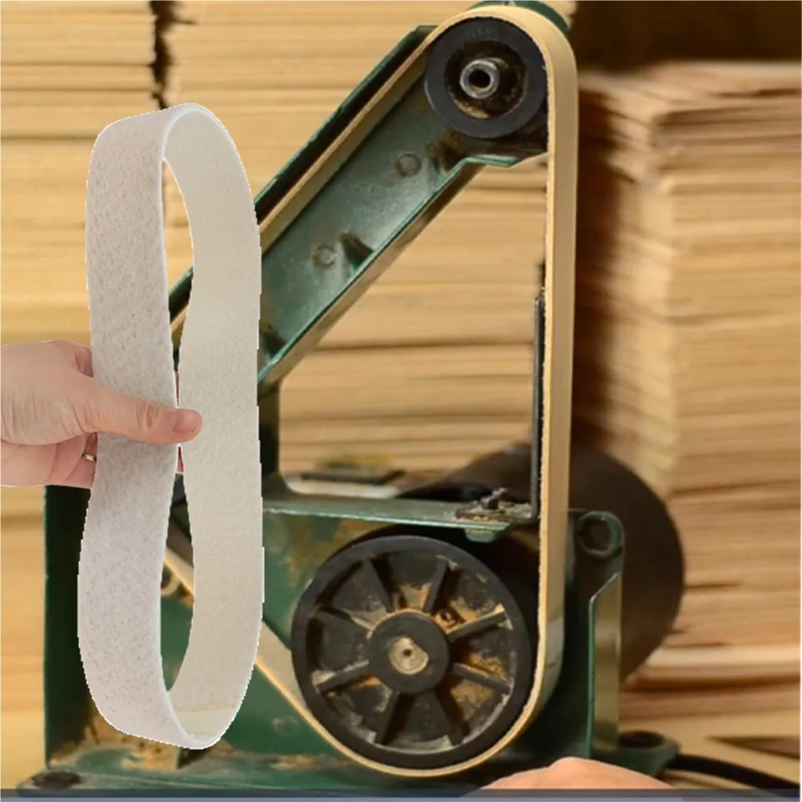 Carta Abrasiva Nastro abrasivo abrasivo in nylon non tessuto 1PC 760x40mm for lucidatura di metalli in acciaio inossidabile, feltro for lucidatura a specchio(1PC 400 Grit-a)