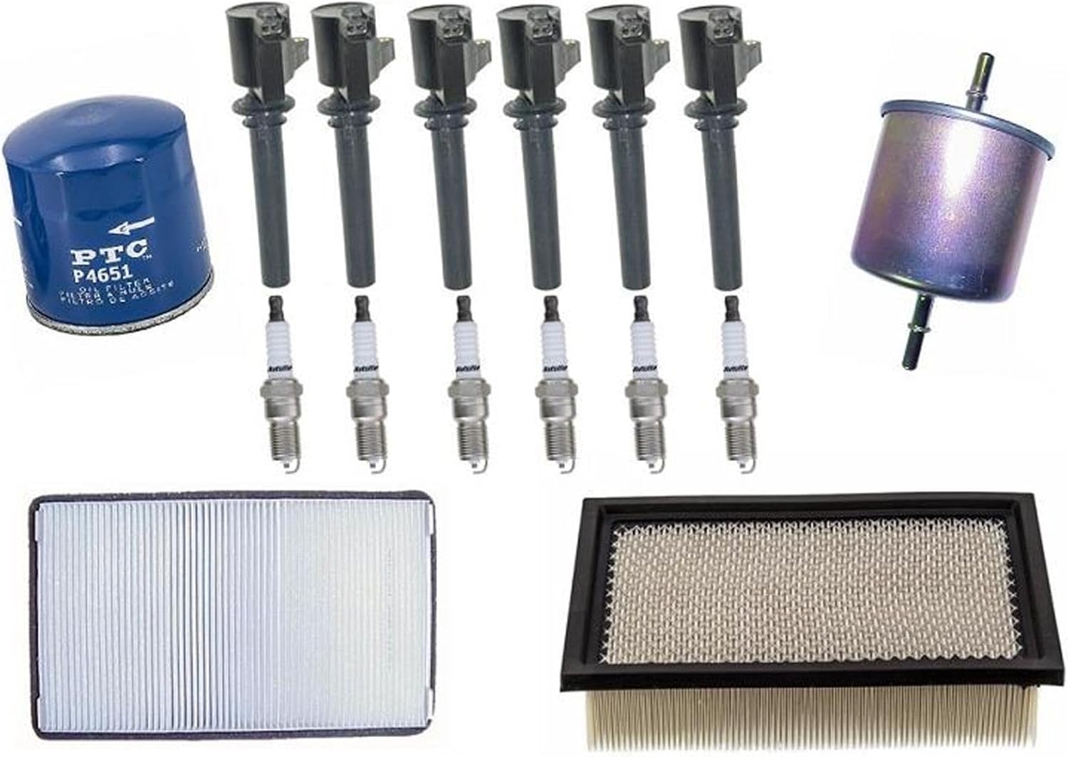 Oil Gas Air Filters Ignition Coils With Plugs for 01-03 Ford Escape V6 3.0L 16pc