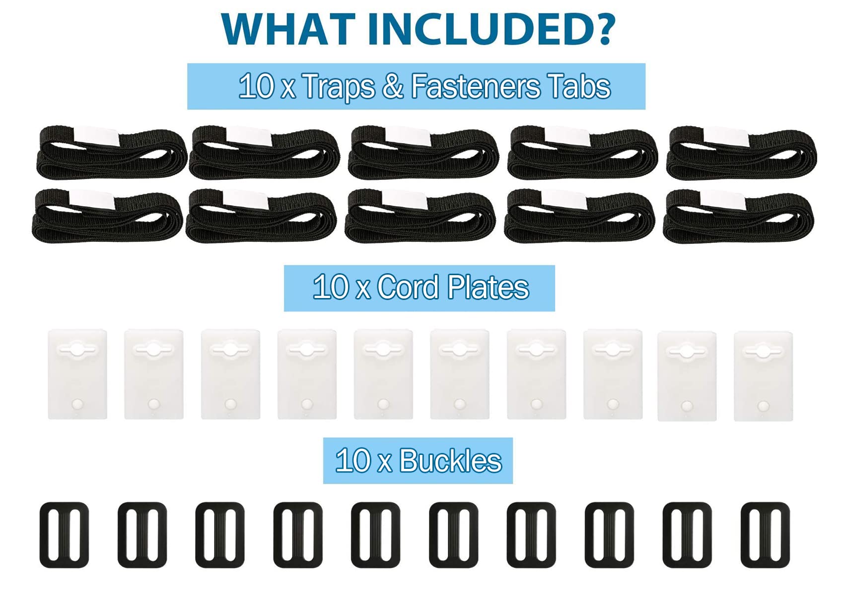 Kit de Fijación Poweka para Carrete de Cubierta Solar de Piscina - Incluye 10 Correas Universales, 10 Placas y 10 Hebillas