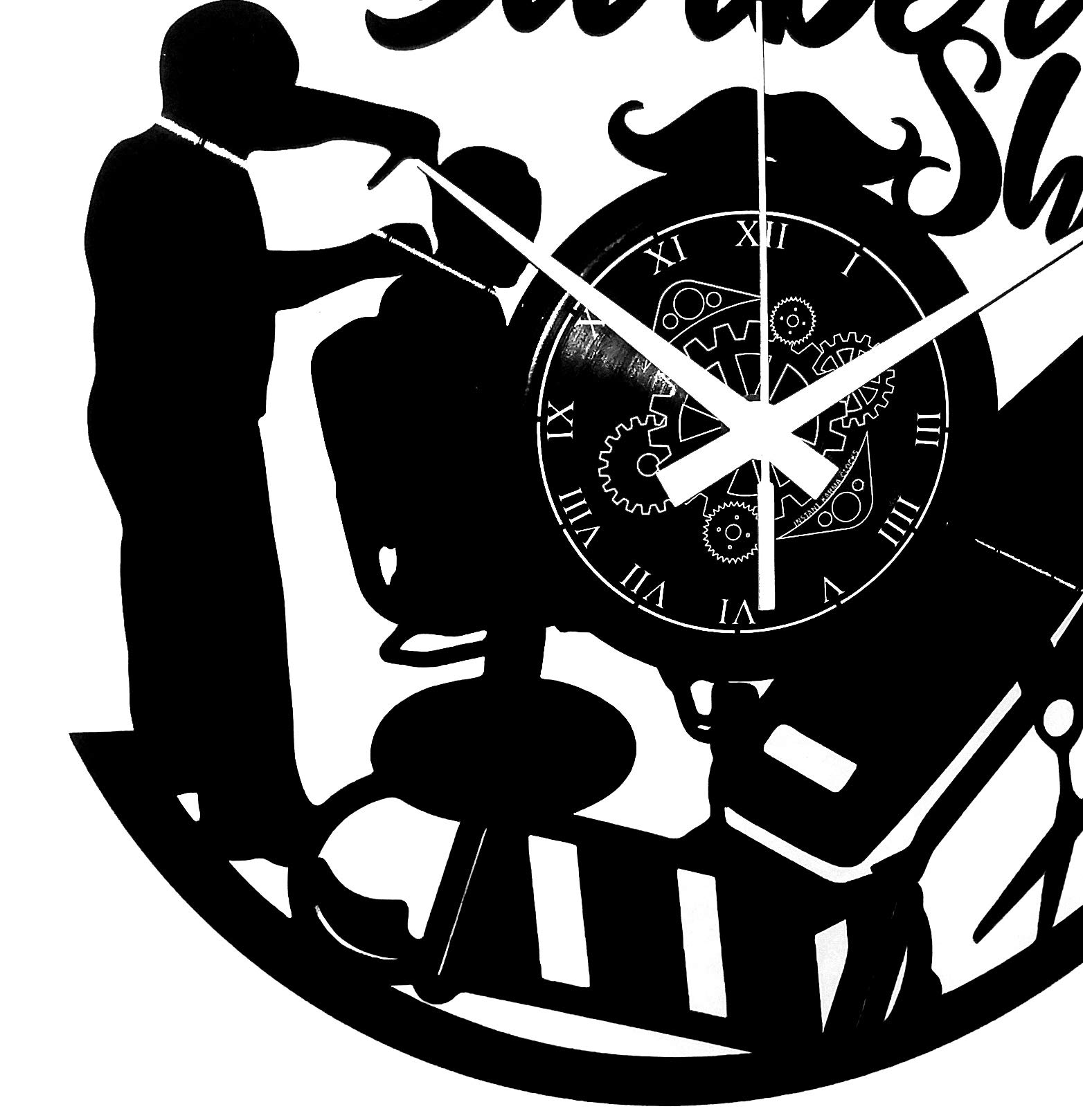 Instant Karma Clocks | Orologio da Parete Barber Shop | Design Parrucchiere Barbiere Vintage | Decorazione Moderna per Salone Uomo | Regalo Originale Barbershop