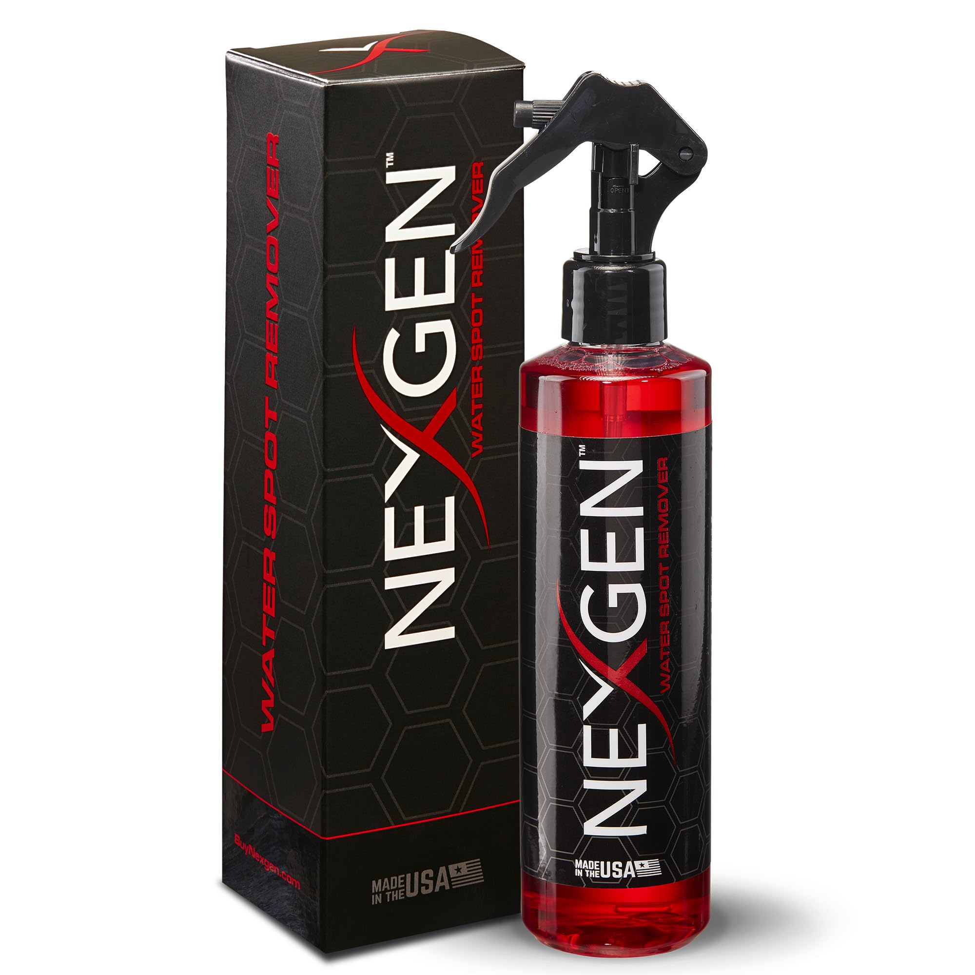 Nexgen Water Spot Remover (8oz) - Fast-Acting Spray for Hard Water Stains - Smooth & Spot-Free Finish - On-The-Go Car Detailing - Car Cleaning Supplies - Safe for Paint, Metal, & Glass