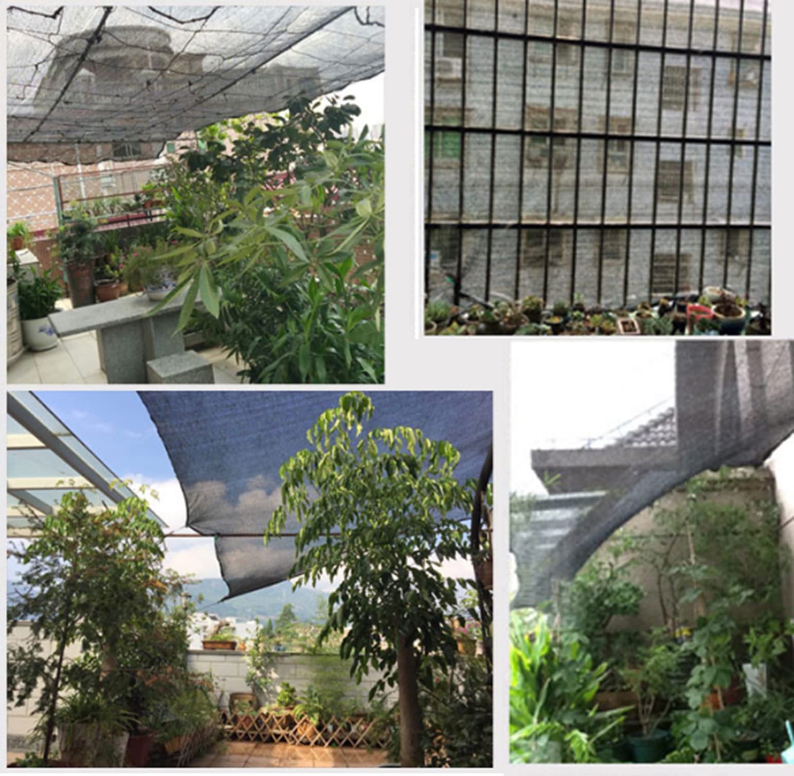 Rete ombreggiante a 3 pin, 55% resistente ai raggi UV, per giardino, tettoia ideale per serre, cortili, tetti B e piante (2)