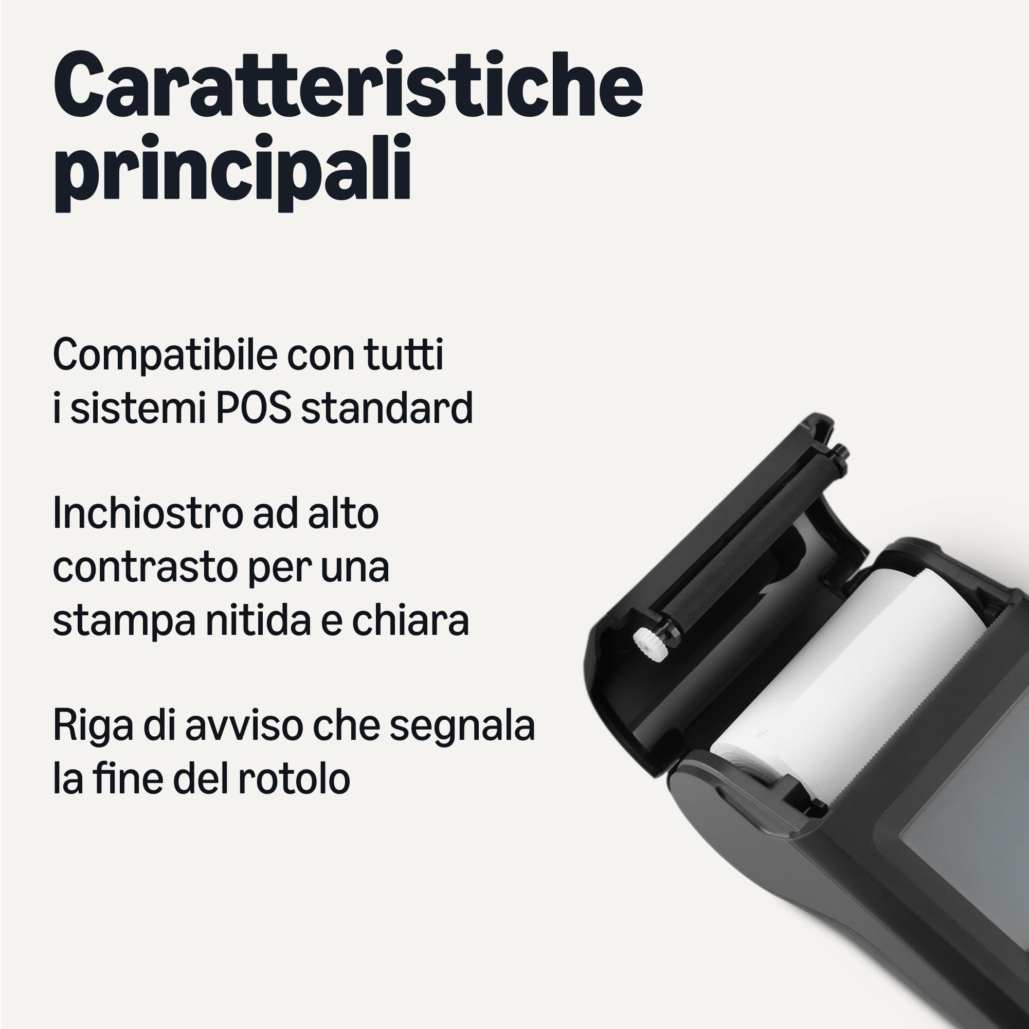 Amazon Basics Rotoli di carta termica per ricevute 57 mm x 40 mm 40 rotoli