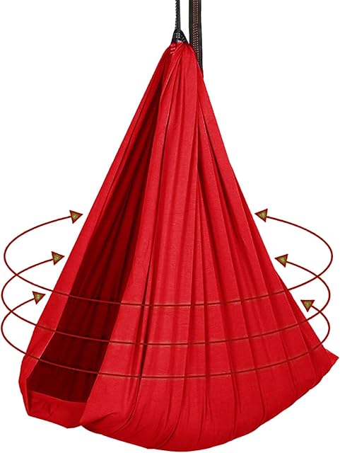LSRRYD Kids And Adults Therapy Swing - Indoor And Outdoor - Helps With Sensory Processing, ADHD And Other Conditions Adjustable Cuddle Swing (Color : Red, Size : 2.8m×1.5m)