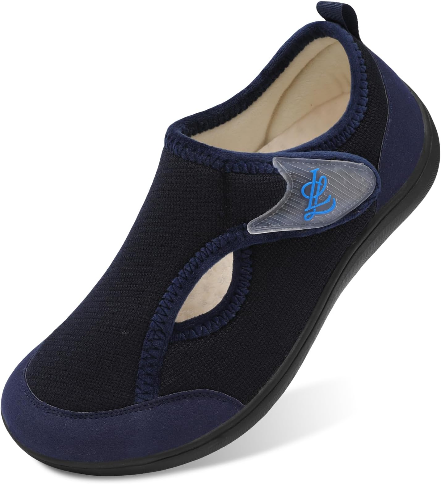 LeIsfIt Womens Slippers Wide Diabetic Shoes Adjustable Arthritis Edema House Shoes Indoor Outdoor Slippers