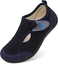 LeIsfIt Womens Slippers Wide Diabetic Shoes Adjustable Walking Shoes Arthritis Edema House Shoes Indoor Outdoor Slippers