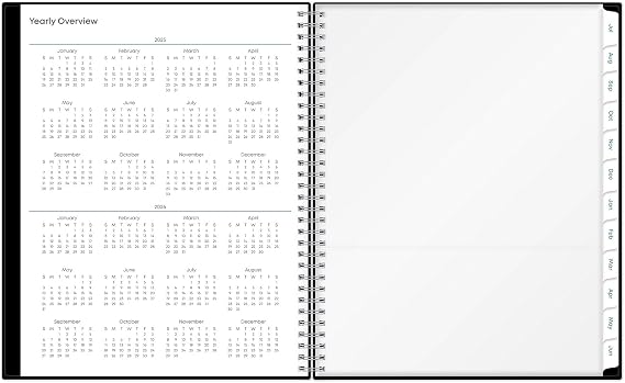 Teacher's Weekly/Monthly Lesson Planner, One Week per Two-Page Spread (Nine Classes), 11 x 8.5, Black Cover, 2023 to 2024