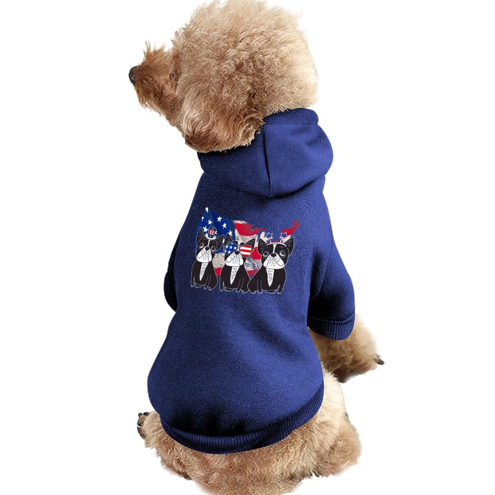 | Amazon アメリカ国旗 Bulldog ペット服 アメリカ国旗 Bulldog 4th Flag USA 犬服 その他