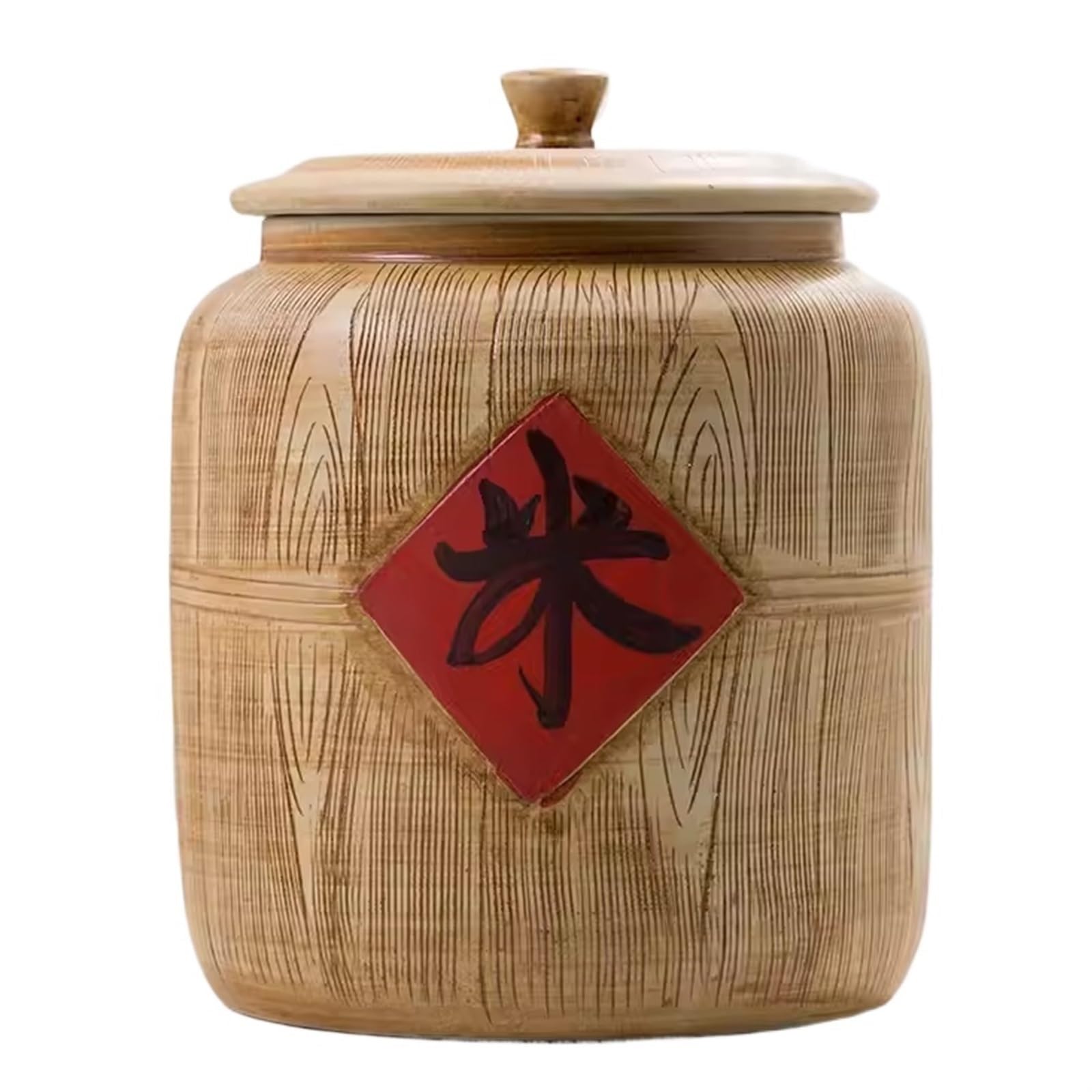 Reiskübel mit Deckel Keramik Reis Vorratsbehälter Lebensmittel Mehl Zucker Reis Lagerbox Lebensmittelbehälter(10KG)