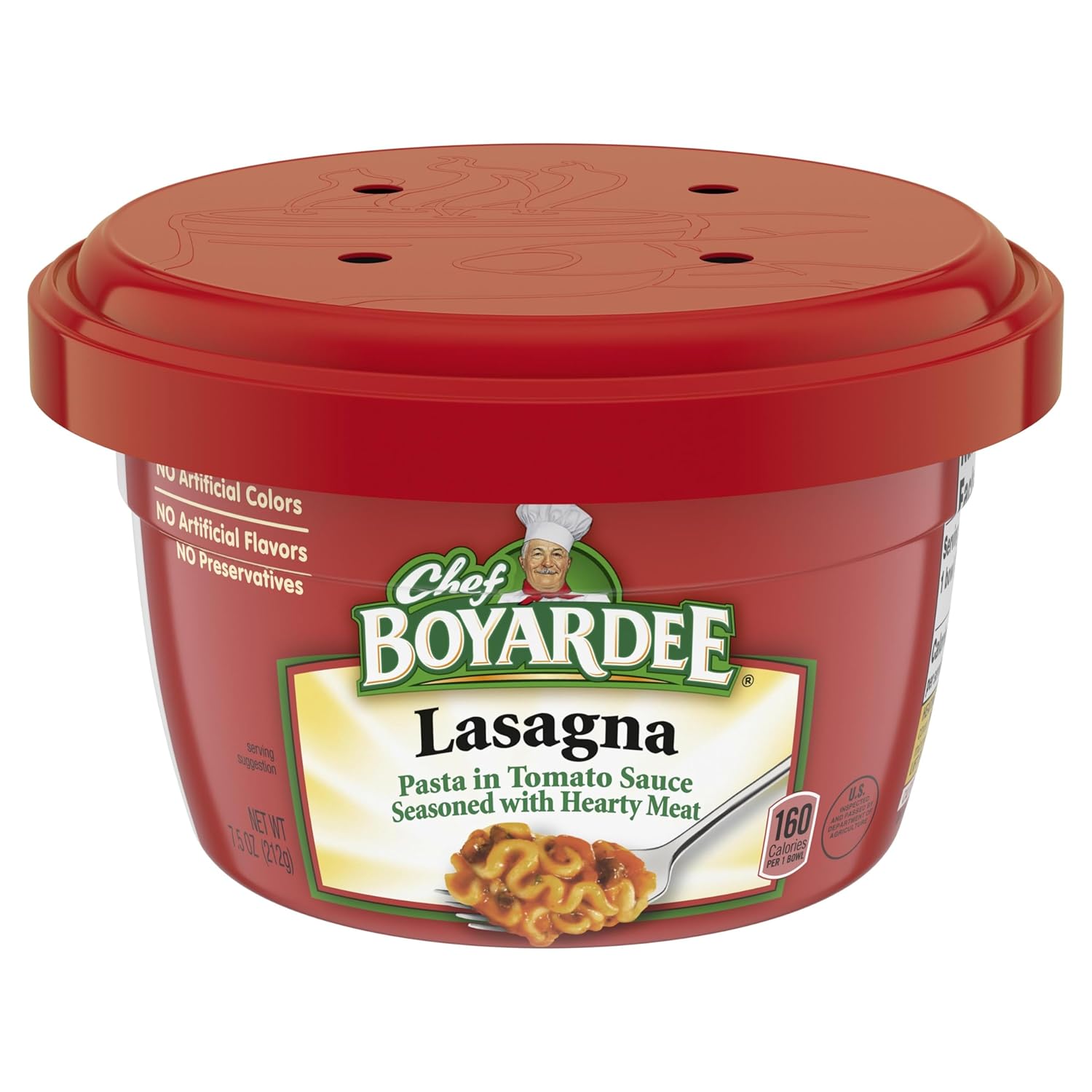 Chef Boyardee Lasagna Microwavable Bowls, 7.5 oz (Pack of 12) - Quick Meat Sauce Pasta for Busy Families