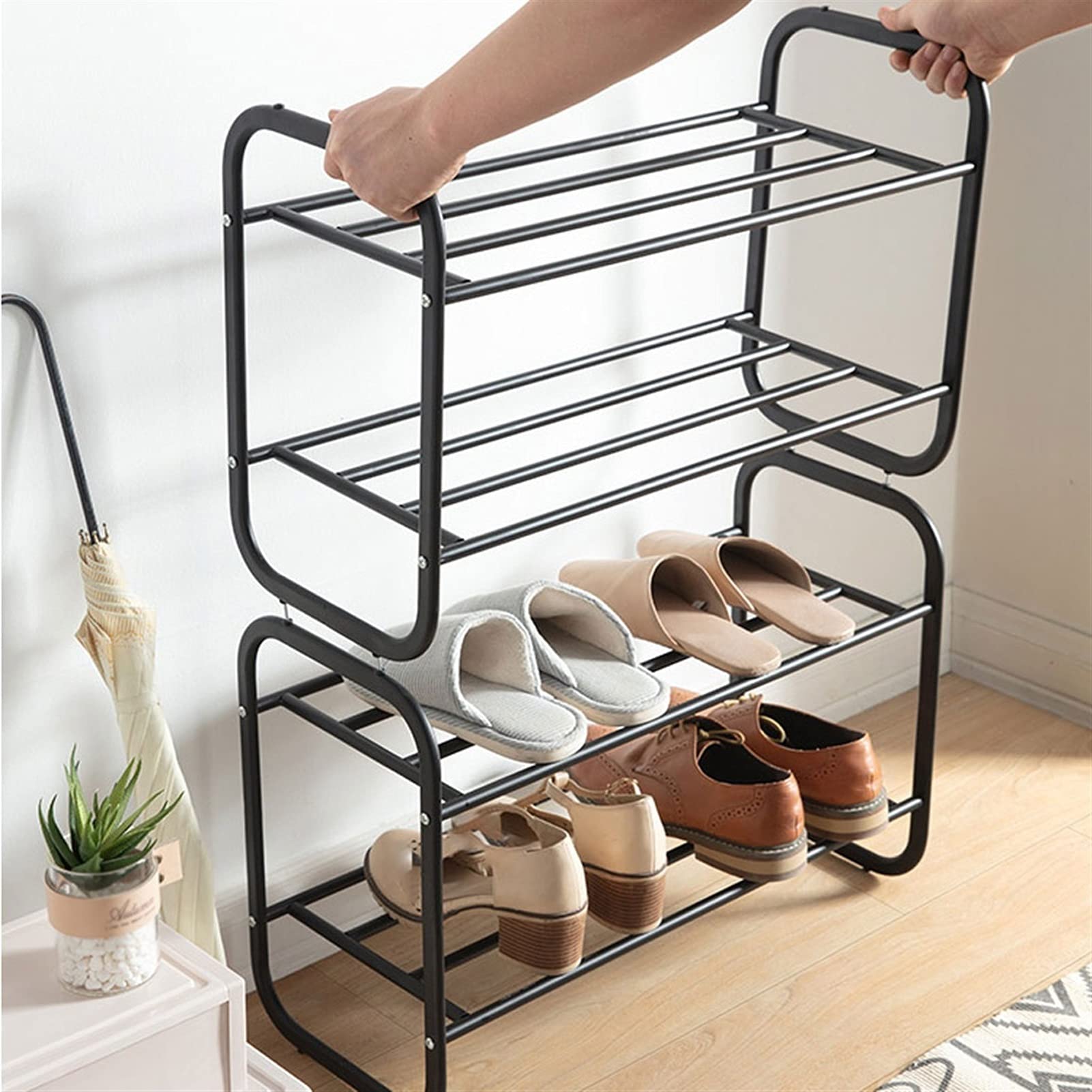 2 Divisores Para Organizador De Zapatos - Diseño Anti-vuelco, Plástico Resistente, Para Armarios Y Entradas