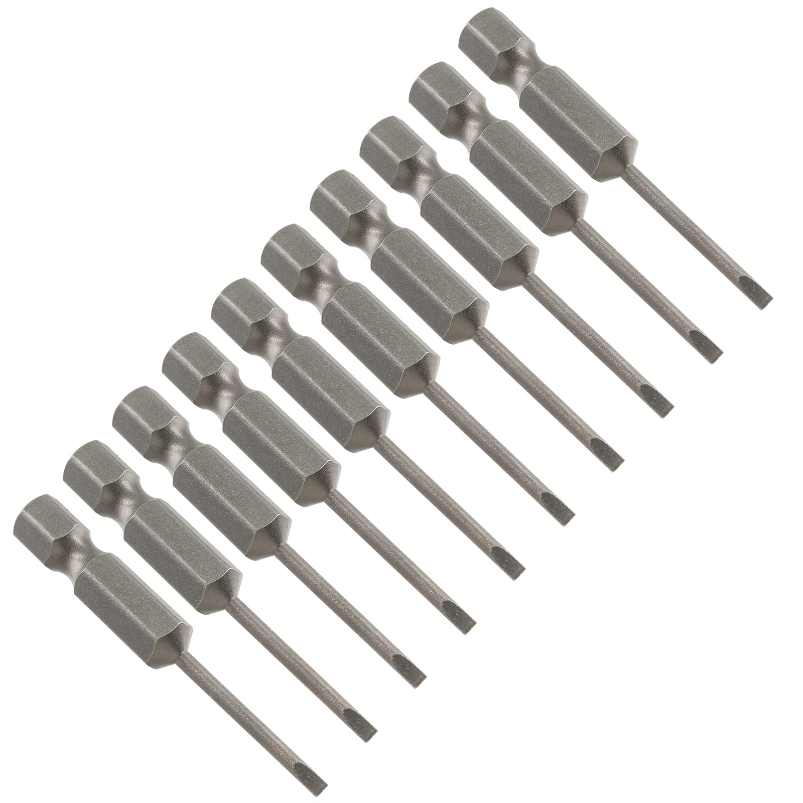 8 Stück Magnetische Schlitz-Schraubendreherbits – SL3, 25 Mm Lang, 6,35 Mm Sechskantschaft Aus S2 Stahl