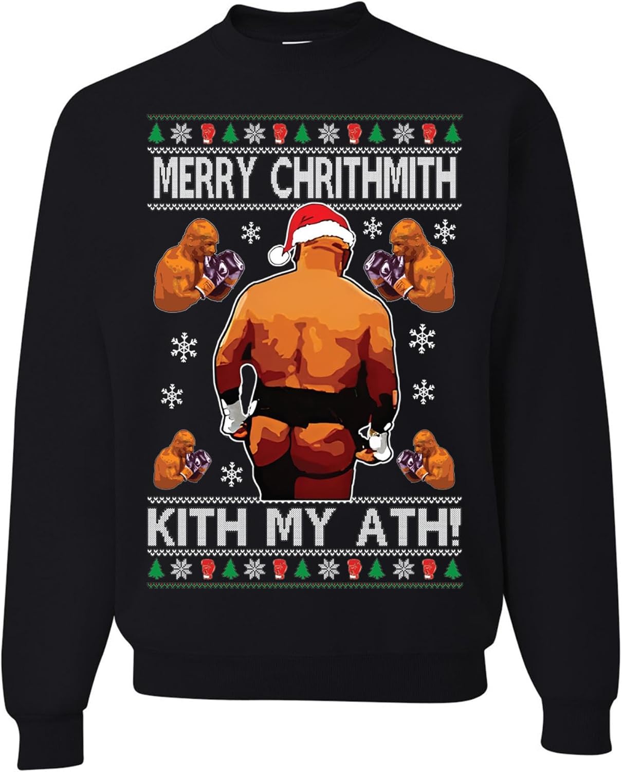 wild custom apparel Merry Chrithmith Kith My Ath Funny Ugly Christmas Sweater Crewneck Sweatshirt