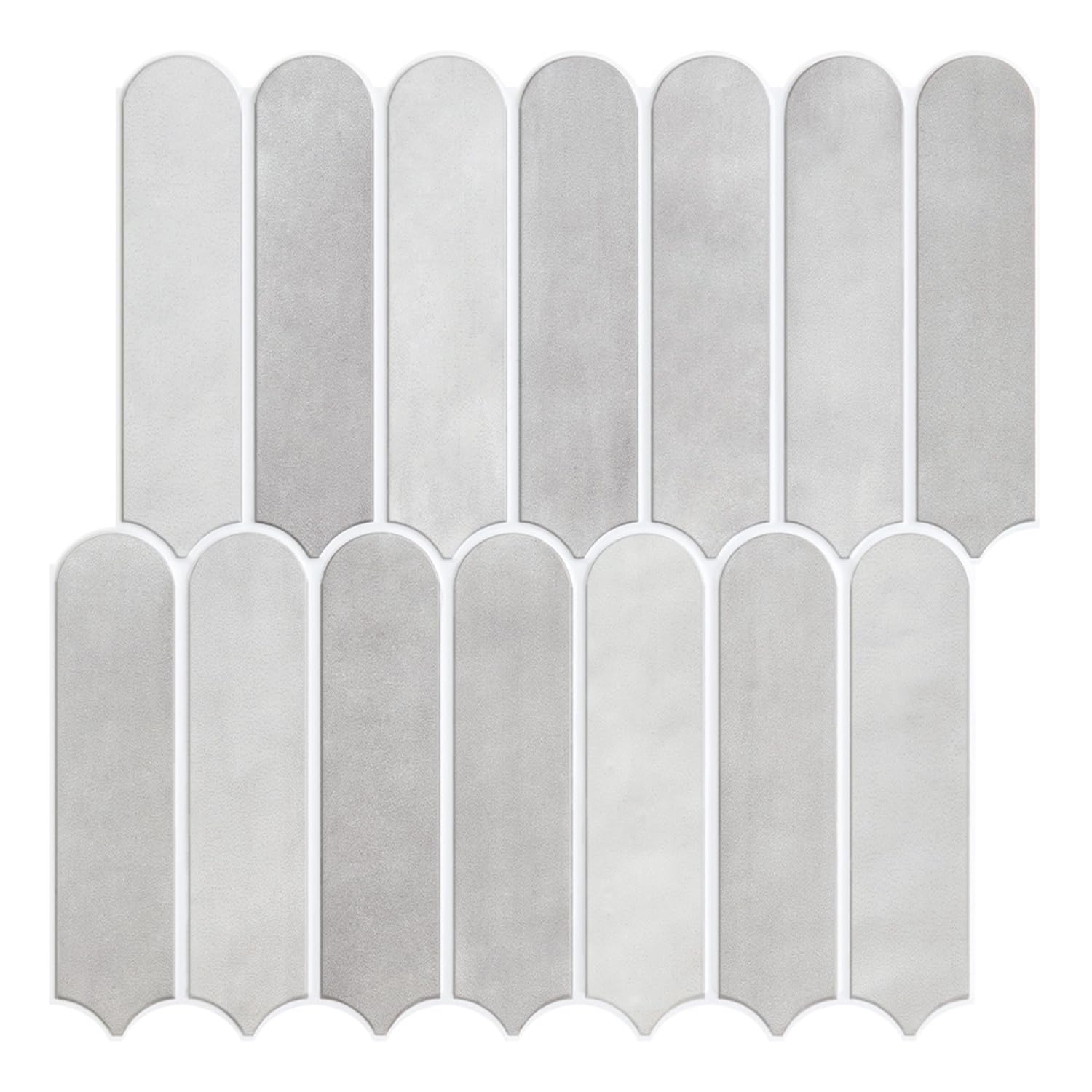Azulejos 3D gris impermeables de PVC con relieve autoadhesivo para paredes interiores