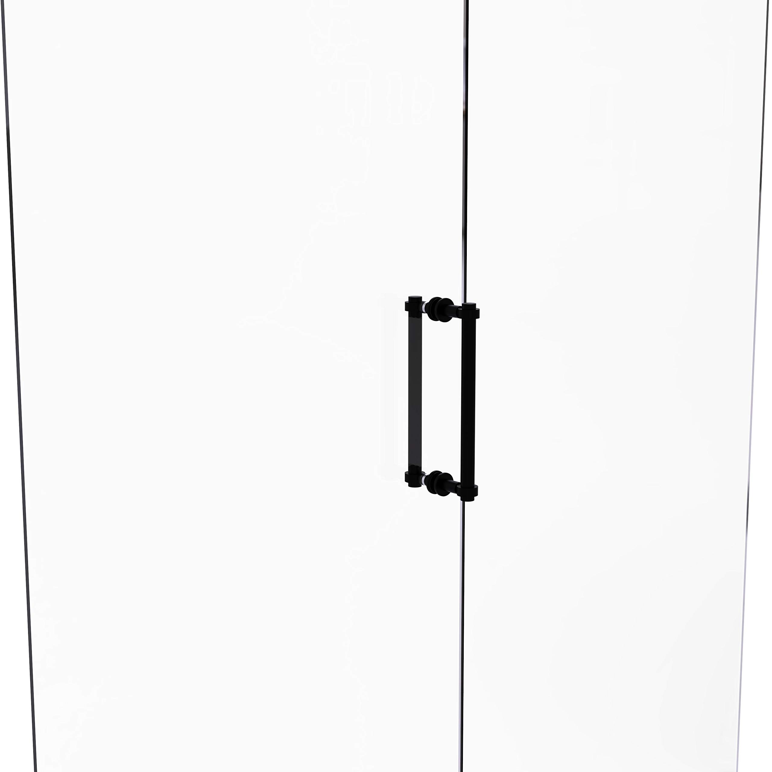 Tirador de puerta de ducha de 12 pulgadas Allied Brass 404-12bb-bkm para mamparas de baño negro