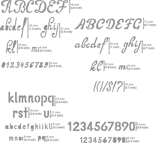 Miniatura 3 de Aleks Melnyk No.34 Plantillas de metal, pirografía, kit de quema de madera, 3 plantillas, plantillas de letras para grabar madera y patrones,