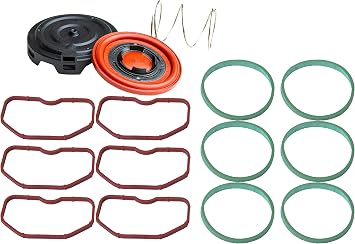 RKX 3.0T PCV valve Oil Separator rebuild kit with 12 pc intake manifold gasket set compatible with Audi 3.0 B8 B8.5 S4 A6 Q5 06E103547