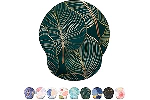 eulps Plant Mouse Pad Wrist Support: Ergonomic Pain Relief with Tropical Vibes