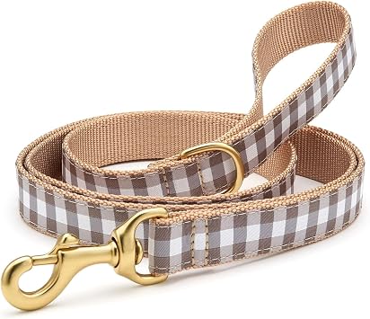 Up Country, Dog Lead Gray Buffalo Leash with D-Ring, 5 Foot 5 Foot 5/8" Narrow