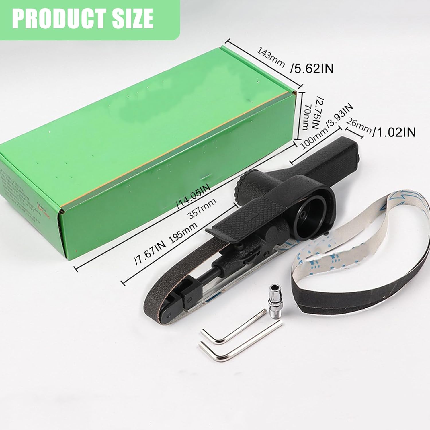 Small Air Operated Polisher High Efficiency Belt Finishers for Finish Preparation Paint Removal Vehicle Rehabilitation Angles Grinders Polishing Machine