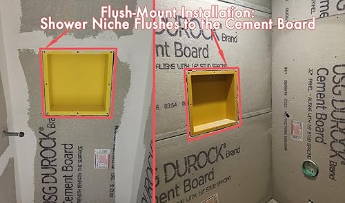 Miniatura 5 de Listo para azulejos y baldosas impermeable a prueba de fugas Baño empotrado en nicho de ducha - Almacenamiento organizador de estante de baño