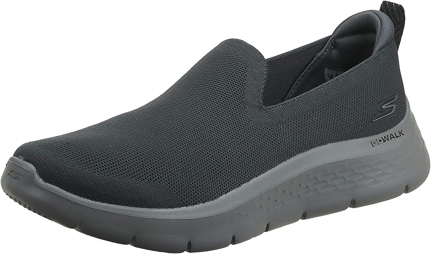 Skechers Men's Gowalk Flex-Athletic Slip-On Casual Walking Shoes with Air Cooled Foam Sneakers, Charcoal/Black 1, 11.5