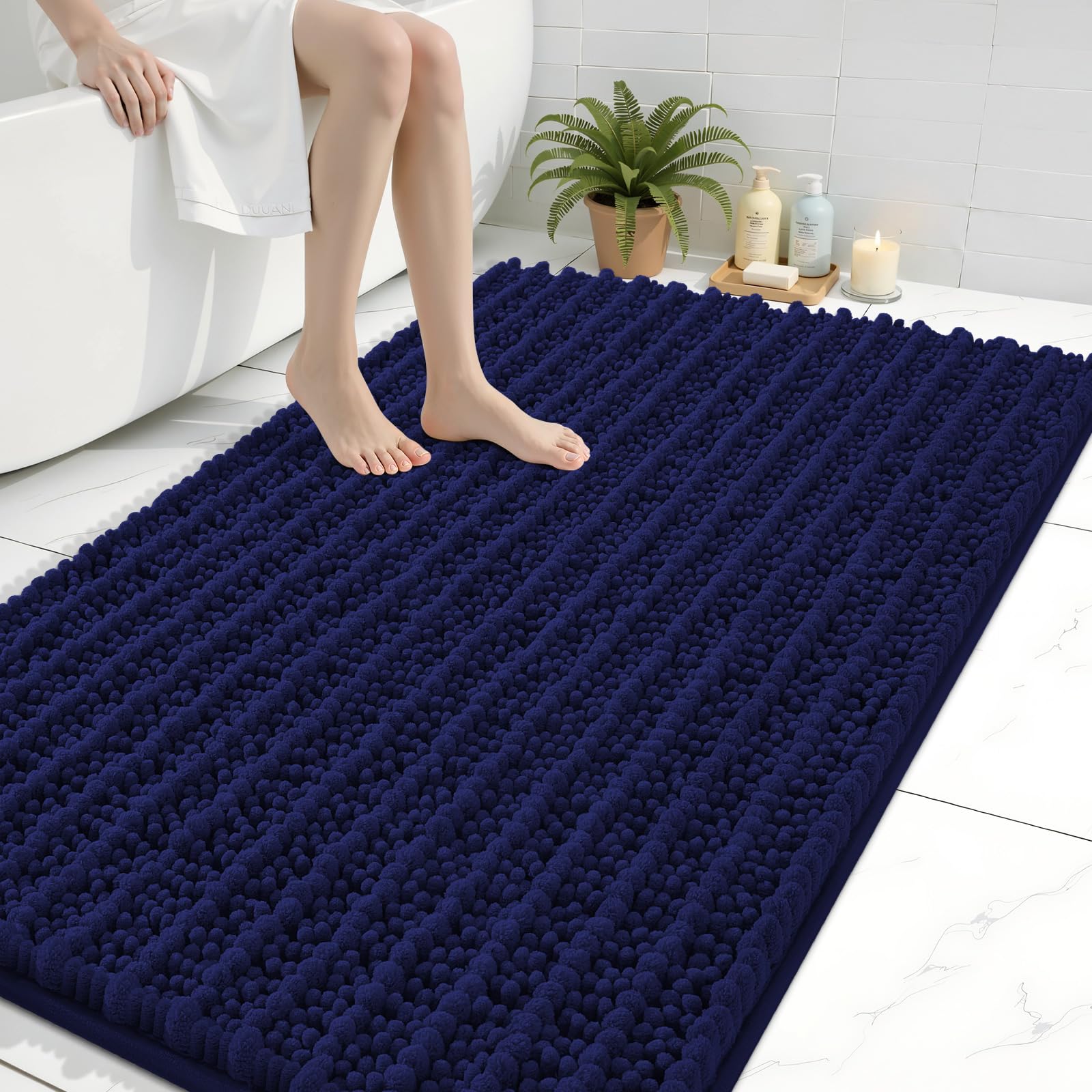 Arotive Bathroom Rugs Mat 44x32, Soft Absorbent Chenille Shaggy Bath Mat