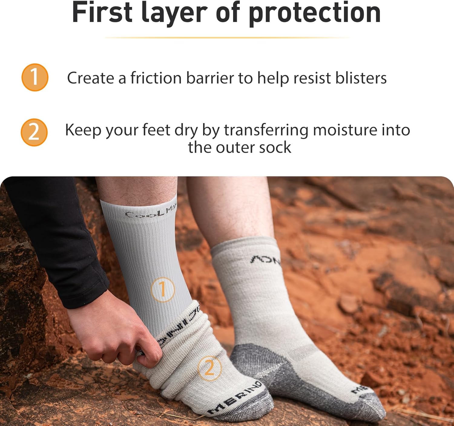 Toe Socks Liner Crew Socks for Men Women Cool-max Running Socks 3 Pairs Five Finger Socks - Image 2