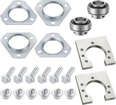 Go-Kart Rear Live Axle Bearing Kit 3-Hole for Go Karts Mini Bikes Trikes Off Road ATV